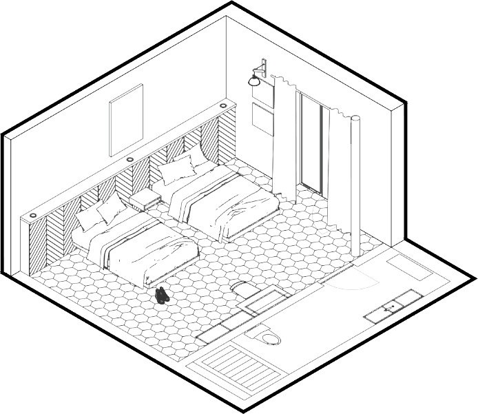 Plano de las habitaciones mini Plano de las habitaciones mini
